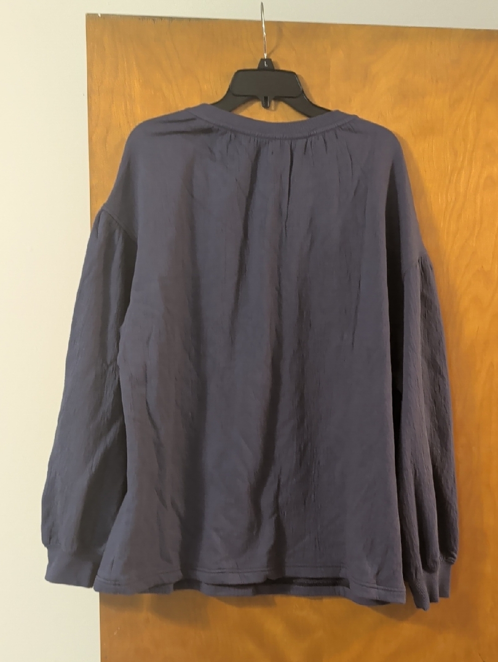 Aerie Navy Long-Sleeve Peasant Pullover with Tassel Tie - Picture 5 of 6